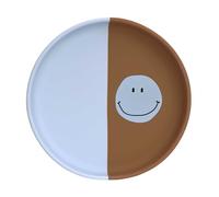 LÄSSIG Piatto per bambini in silicone Piatto per la Tavola dei Bambini/Silicone Plate Happy Rascals Smile