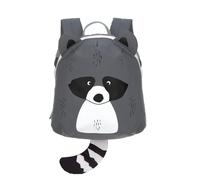 LÄSSIG Tiny Backpack, Zaino Piccolo per Bambini da 2 Anni per la Scuola Materna, con Cinturino, 20 x 9 x 24 cm, 3.5 L, Tiny Friends, Racoon, Grigio