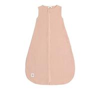 LÄSSIG Sacco nanna estivo per neonati senza maniche in mussola di cotone certificato GOTS unisex/Muslin Sleeping Bag rosa cipria, Dimensione 62/68 3-6 Mesi