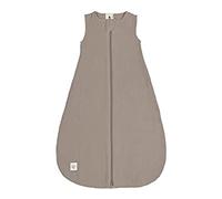 LÄSSIG Sacco nanna estivo per neonati senza maniche in mussola di cotone certificato GOTS unisex/Muslin Sleeping Bag tortora, Dimensione 50/56 0-2 Mesi