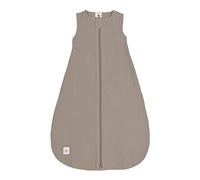 LÄSSIG Sacco nanna estivo per neonati senza maniche in mussola di cotone certificato GOTS unisex/Muslin Sleeping Bag tortora, Dimensione 74/80 7-12 Mesi