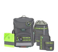 Lässig zaino della scuola copertura antipioggia Unique School Set Slim 7 -pezzi Antracite