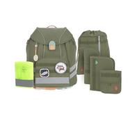 LÄSSIG Set di 7 zaini scuola per bambini/School Set Flexy Unique, Olive