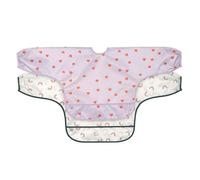 LÄSSIG Set di bavaglini a maniche lunghe (2 pezzi) per allacciare la protezione del ricevitore/Long Sleeve Bib Happy Rascals Heart