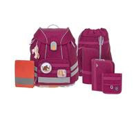 LÄSSIG Set di borse per la scuola da 7 pezzi per bambini/School Set Flexy Unique Speckles berry