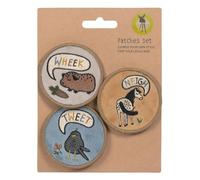 LÄSSIG Set di ciondoli e toppe (3 pezzi) con chiusura a scatto/Patches Happy Prints