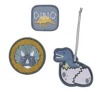 LÄSSIG Set di ciondoli e toppe (3 pezzi) con chiusura a scatto/School Patches Set