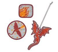 LÄSSIG Set di ciondoli e toppe (3 pezzi) con chiusura a scatto/School Patches Set