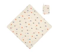 LÄSSIG Set di mussole per neonati e bambini con cappuccio, asciugamano e guanto di lavaggio/Muslin Set (Hooded Towel + Wash Glove) Blossom Nature