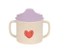 LÄSSIG Tazza per bambini con manico e coperchio rimovibile 150 ml/Sippy Cup PP/Cellulose Happy Rascals Smile