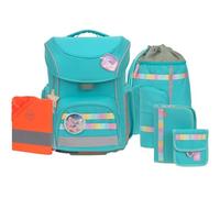 Lässig zaino della scuola Unique School Set Slim 7-teilig Turquois