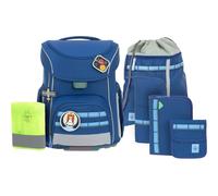 Lässig zaino della scuola Unique School Set Slim 7-teilig Dark Blue