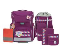 Lässig zaino della scuola Unique School Set Slim 7-teilig Lilac
