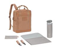 LÄSSIG Zaino fasciatoio Borsa fasciatoio Zaino con fasciatoio, attacco per carrozzina, portabiberon Prodotto in modo sostenibile/GRE Vividal Backpack almond
