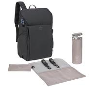 LÄSSIG Zaino fasciatoio con fasciatoio, aggancio per carrozzina e portabiberon/GRE Slender Up Backpack black