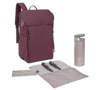 LÄSSIG Zaino fasciatoio con fasciatoio, aggancio per carrozzina e portabiberon/GRE Slender Up Backpack deep red