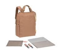 LÄSSIG Zaino fasciatoio per neonati con fasciatoio, attacco per carrozzina, tasca in rete/GRE Conversion Backpack almond