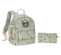 LÄSSIG Zaino per bambini con fascia toracica Zaino asilo 27 cm, 6,5 litri, 3 anni/Mini Backpack Happy Prints oliva