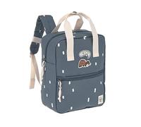LÄSSIG Zaino per bambini con fascia toracica zaino asilo 28 cm, 5,5 litri, 3 anni/Mini Square Backpack Happy Prints blu scuro