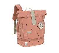 LÄSSIG Zaino per l'asilo Zaino per bambini Rolltop con cinghia pettorale idrorepellente, 11 litri/ Mini Rolltop Backpack Happy Prints caramello