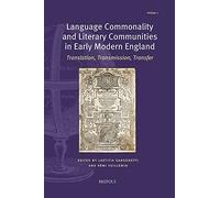 Laetitia Sanson Language Commonality and Literary Communities (Copertina rigida)