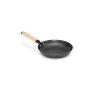 lätt Home Padelle in Ghisa Antiaderente Senza PFOA né PTFE. Padelle per Piano Induzione, Elettrico, Gas e Forno. Manico in legno estraibile (Manico Legno, 24 cm)