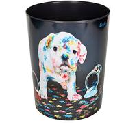 Läufer 26663, cestino per la carta con motivo cane colorato, 13 litri, perfetto per la cameretta dei bambini, rotondo Cane colorato. Cane colorato.