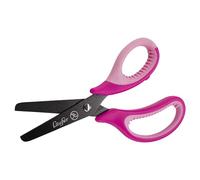 Läufer 87222 Forbici ergonomiche per bambini, scuola a partire dalla 1° grado, rosa/rosa, per destrorsi, forbici con punta rotonda