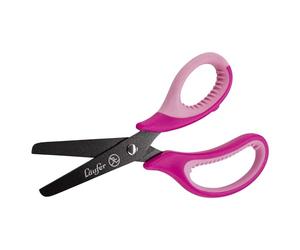 Läufer 87222 Forbici ergonomiche per bambini, scuola a partire dalla 1° grado, rosa/rosa, per destrorsi, forbici con punta rotonda