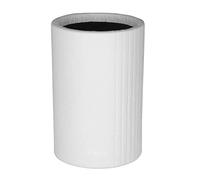 Läufer Ambiente LA LINEA 39077 - Barattolo portapenne, in vera pelle, ø 7 x 10 cm, colore: bianco