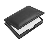 Läufer Ambiente Modena 34016 - Porta bigliettini in vera pelle, 16,5 x 12 cm, nero