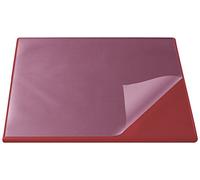 Läufer Durella Flexoplan 44624 - Sottomano da scrivania con paraspigoli e rivestimento trasparente, 52 x 65 cm, antiscivolo, colore: Rosso