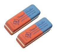 Läufer, modello: 69804, Doppel-Läufer, Universal 0440 - Gomma per cancellare, in gomma naturale, colore classico: rosso/blu, confezione da 2