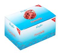 Läufer Rondella 51641 - Elastici in gomma, 150 x 4 mm, diametro 100 mm, anelli in gomma larghi 4 mm, scatola da 1 kg, rosso