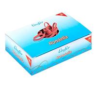 Läufer Rondella 51645 - Elastici in gomma, 150 x 4 mm, diametro 100 mm, anelli in gomma larghi 4 mm, scatola da 50 g, rosso
