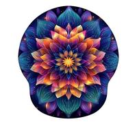 Laewaele Tappetino Mouse Ergonomico con Poggiapolsi, Cuscino in Gel Schiuma a Memoria & Base Antiscivolo, Lavabile Tappetino per Mouse, per Ufficio, Gaming, PC, 251x226mm, Blu Navy Mandala X#1949