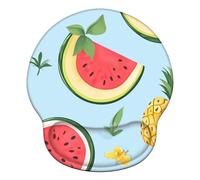 Laewaele Tappetino Mouse Ergonomico con Poggiapolsi, Cuscino in Gel Schiuma a Memoria & Base Antiscivolo, Lavabile Tappetino per Mouse, per Ufficio, Gaming, PC, 251x226mm, Blu Frutta X#836