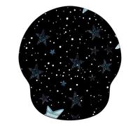 Laewaele Tappetino Mouse Ergonomico con Poggiapolsi, Cuscino in Gel Schiuma a Memoria & Base Antiscivolo, Lavabile Tappetino per Mouse, per Ufficio, Gaming, PC, 251x226mm, Nero Geometria X#2715