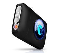 lafagiet XL666 - Contenitore Sigarette con Accendino, 18 pezzi, capacità di 84 mm, schermo a LED, regalo per la festa del papà per uomini e papà