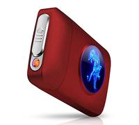 lafagiet XL666 - Portasigarette con accendino, 18 pezzi, capacità di 84 mm, schermo a LED, regalo per la festa del papà per uomini e papà