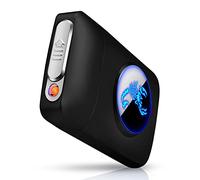 lafagiet XL666 Portasigarette con accendino, capacità per 18 sigarette King Size da 84mm, schermo LED, regali per la festa del papà per uomini