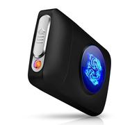 lafagiet XL666 Portasigarette con accendino, capacità per 18 sigarette King Size da 84mm, schermo LED, regali per la festa del papà per uomini