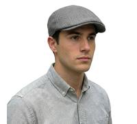 Lafefe Berretti Piatti da Uomo, Berretto Irlandese in avanti Berretto, Cappello a Becco D'Anatra in Lino Casual Trend.., Grigio, Taglia Unica