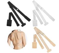 Lafefe Estensore per Reggiseno 3 Pezzi, Allunga Reggiseno 2 Ganci, reggiseno invisibile schiena nuda, Prolunga per Reggiseno Morbido Ed Elastico, per Biancheria Intima - Nero, Bianco, Beige
