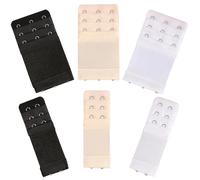 Lafefe Estensore per Reggiseno 6 Pezzi, Allunga Reggiseno 2 Ganci, 3 Ganci, Prolunga per Reggiseno Morbido Ed Elastico, per Biancheria Intima Bianco Nero Beige