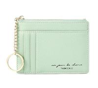 Lafefe ortafoglio Donna Piccolo, Portacarte Donna Piccolo,Sottile Portamonete con Cerniera in Pelle PU Porta Carta di Credito per Donna Ragazza Signore, Mini Portafoglio Donna, Più verde