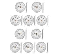 Lafeier 10 pz 63 mm tubo clip-on quadrante termometro temperatura piastra rotonda calibro con molla, gamma 0 - 120 ℃, custodia in alluminio
