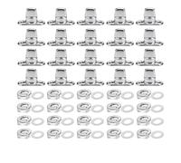 Lafeier Set di 20 chiusure a torsione per bottoni a rotazione, occhielli e borchie, per bottoni di fissaggio in tela