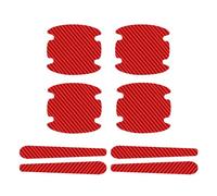 LAFENI 8 PCS Pellicola Protettiva per Maniglia Portiera Auto per Audi A5 Coupe (8T3) 2007-2016, Protezione Maniglie Porta Adesivi AntiGraffio Accessori,B/Red