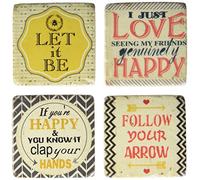 Lafinesse Em5242 - Sottobicchieri in pietra per caldo o freddo Em5242, in gres porcellanato